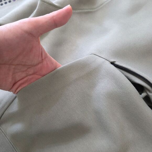 Nike Tech Fleece Oversized Pullover Hoodie Men's XS Light Army Grey HJ0683-320 - Picture 5 of 12